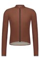 SHIMANO Tricou de ciclism cu mânecă lungă de vară - EVOLVE MERINO LONG - maro