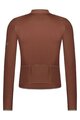 SHIMANO Tricou de ciclism cu mânecă lungă de vară - EVOLVE MERINO LONG - maro