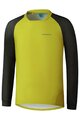 SHIMANO Tricou de ciclism cu mânecă lungă de vară - MYOKO LONG WARM - galben/negru