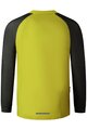 SHIMANO Tricou de ciclism cu mânecă lungă de vară - MYOKO LONG WARM - galben/negru