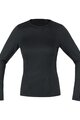 GORE Tricou de ciclism cu mânecă lungă - M WMN BL THERMO LS - negru