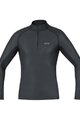 GORE Tricou de ciclism cu mânecă lungă - M GWS BL THERMO TURTLENECK - negru