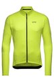 GORE Tricou de cilism pentru iarnă cu mânecă lungă - C3 THERMO - galben