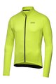 GORE Tricou de cilism pentru iarnă cu mânecă lungă - C3 THERMO - galben