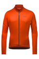 GORE Tricou de cilism pentru iarnă cu mânecă lungă - C3 THERMO - portocaliu
