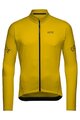 GORE Tricou de cilism pentru iarnă cu mânecă lungă - C3 THERMO - galben