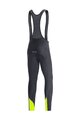 GORE Pantaloni de ciclism lungi cu bretele - C3 THERMO - negru/galben