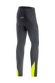GORE Pantaloni de ciclism lungi fără bretele - C3 THERMO - negru/galben