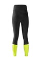 GORE Pantaloni de ciclism lungi fără bretele - PROGRESS THERMO - negru/galben