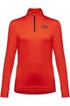 GORE Tricou de ciclism cu mânecă lungă - EVERYDAY THERMO 1/4-ZIP WMN - portocaliu