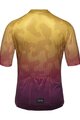GORE Tricou de ciclism cu mânecă scurtă - RAIN CAMO - galben/mov