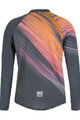 SANTINI Tricou de cilism pentru iarnă cu mânecă lungă - SASSO - portocaliu/gri