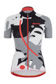 SANTINI Tricou de ciclism cu mânecă scurtă - GIADA MAUI LADY - negru/gri/alb