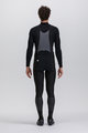 SANTINI Pantaloni de ciclism lungi cu bretele - ADAPT WOOL - negru