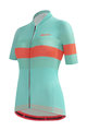 SANTINI Tricou de ciclism cu mânecă scurtă - ECOSLEEK BENGAL LADY - portocaliu/albastru deschis