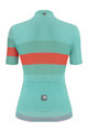 SANTINI Tricou de ciclism cu mânecă scurtă - ECOSLEEK BENGAL LADY - portocaliu/albastru deschis