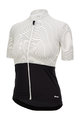 SANTINI Tricou de ciclism cu mânecă scurtă - COLORE RIGA - alb/negru
