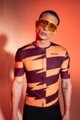 SANTINI Tricou de ciclism cu mânecă scurtă - FURIA SMART - portocaliu/bordo