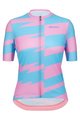 SANTINI Tricou de ciclism cu mânecă scurtă - FURIA SMART - roz/turcoaz