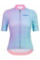 SANTINI Tricou de ciclism cu mânecă scurtă - PAWS FORMA - roz/mov