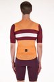 SANTINI Tricou de ciclism cu mânecă scurtă - ECO SLEEK NEW BENGAL  - portocaliu/bordo