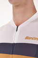 SANTINI Tricou de ciclism cu mânecă scurtă - ECO SLEEK NEW BENGAL  - alb/gri
