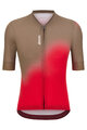 SANTINI Tricou de ciclism cu mânecă scurtă - SPOT - roșu/maro