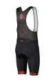 SCOTT Pantaloni scurți de ciclism cu bretele - TEAM - negru/roșu