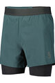 SCOTT Pantaloni scurți de ciclism fără bretele - HYBRID ENDURANCE TECH - verde/negru