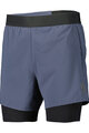 SCOTT Pantaloni scurți de ciclism fără bretele - HYBRID ENDURANCE TECH - albastru/negru