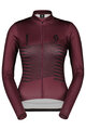 SCOTT Tricou de cilism pentru iarnă cu mânecă lungă - TEAM WARM GRAPHICS - bordo