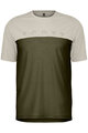 SCOTT Tricou de ciclism cu mânecă scurtă - DEFINED MERINO SS - fildeş/verde