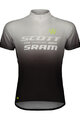 SCOTT Tricou de ciclism cu mânecă scurtă - SCOTT-SRAM PRO - negru/alb