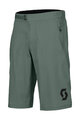 SCOTT Pantaloni scurți de ciclism fără bretele - TRAIL VERTIC W/PAD - verde