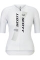 SCOTT Tricou de ciclism cu mânecă scurtă - RC PRO W - alb/gri