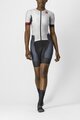 CASTELLI Salopetă de ciclism - FREE SANREMO 2 W - alb/negru