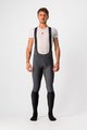 CASTELLI Pantaloni de ciclism lungi cu bretele - VELOCISSIMO 5 - gri