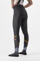 CASTELLI Pantaloni de ciclism lungi cu bretele - VELOCISSIMA DT - negru/portocaliu