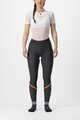 CASTELLI Pantaloni de ciclism lungi fără bretele - VELOCISSIMA THERMAL - negru/portocaliu
