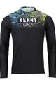 KENNY Tricou de ciclism cu mânecă lungă de vară - CHARGER - albastru/verde/negru