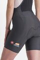 CASTELLI Pantaloni scurți de ciclism cu bretele - PRIMA - gri/portocaliu