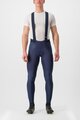 CASTELLI Pantaloni de ciclism lungi cu bretele - SORPASSO ROS - albastru
