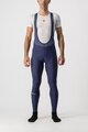 CASTELLI Pantaloni de ciclism lungi cu bretele - ENTRATA - albastru