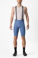 CASTELLI Pantaloni scurți de ciclism cu bretele - FREE AERO RC - albastru deschis
