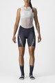 CASTELLI Pantaloni scurți de ciclism fără bretele - VELOCISSIMA 3 - albastru/argintiu