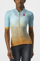 CASTELLI Tricou de ciclism cu mânecă scurtă - CLIMBER&#039;S 2.0 W - albastru deschis/portocaliu