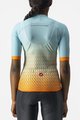 CASTELLI Tricou de ciclism cu mânecă scurtă - CLIMBER&#039;S 2.0 W - albastru deschis/portocaliu
