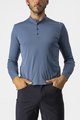 CASTELLI Tricou de ciclism cu mânecă lungă - TECH 2 HENLEY - albastru