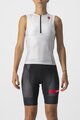 CASTELLI Tricoul de ciclism fără mâneci - FREE W TRI - alb