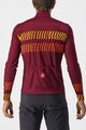 CASTELLI Tricou de ciclism cu mânecă lungă de vară - UNLIMITED THERMAL - bordo